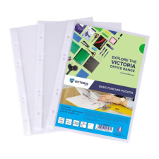 VICTORIA OFFICE Genotherm, lefűzhető, A5, 40 mikron, víztiszta, VICTORIA (100db/csomag) lefűző