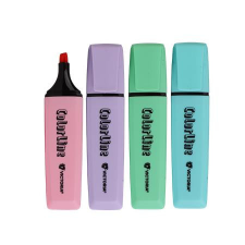 VICTORIA OFFICE Szövegkiemelő készlet, 1-5 mm, VICTORIA OFFICE, "ColorLine", 4 különböző pasztell szín filctoll, marker