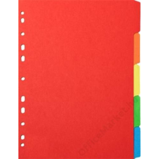 VICTORIA Regiszter, karton, A4, 5 részes, VICTORIA, színes (IVRKSZ05) irattartó