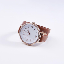 Victoria Rose gold színű bőr szíjas karóra karóra