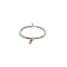 VICTORIA rose gold színű fehér gyöngyös karkötő karkötő