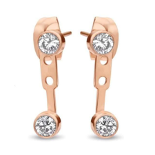 Victoria Rose gold színű fehér köves fülbevaló fülbevaló