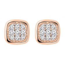 VICTORIA Rose gold színű fehér köves fülbevaló fülbevaló