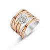  Victoria Rose gold színű fehér köves gyűrű