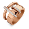 VICTORIA rose gold színű fehér köves gyűrű white stone