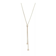 VICTORIA Rose gold színű fehér köves kocka nyaklánc nyaklánc
