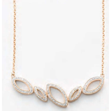 VICTORIA Rose gold színű fehér köves nyaklánc nyaklánc