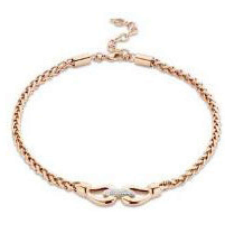 VICTORIA Rose gold színű fehér köves nyaklánc nyaklánc
