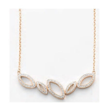 VICTORIA rose gold színű fehér köves nyaklánc cseppek nyaklánc