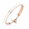 VICTORIA Rose gold színű fehér mintás karkötő