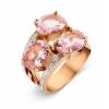  Victoria Rose gold színű fehér, rózsaszín köves gyűrű