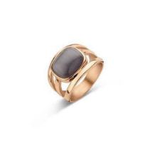 VICTORIA rose gold színű fekete köves gyűrű stone gyűrű