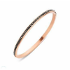 VICTORIA Rose gold színű fekete köves karkötő