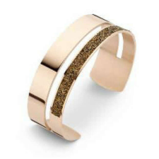 VICTORIA Rose gold színű fekete köves karkötő karkötő