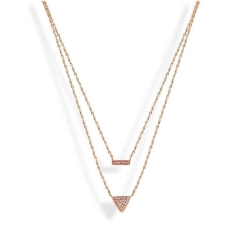 Victoria Rose gold színű rózsaszín köves nyaklánc nyaklánc