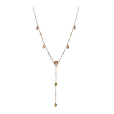 VICTORIA Rose gold színű színes köves nyaklánc nyaklánc