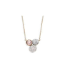 VICTORIA rose gold színű színes köves nyaklánc three stone