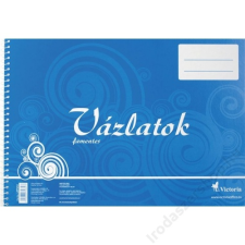 VICTORIA Vázlatfüzet, famentes, B4, spirál, 32 lap, VICTORIA (LPFV12) füzet