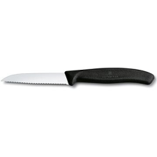 Victorinox Zöldségkés lekerekített heggyel és recés éllel 8 cm fekete kés és bárd