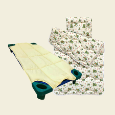  Vidám békás ovis csomag sárga derékaljal babaágynemű, babapléd