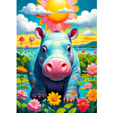 Vidám Napocskás Viziló Puzzle 1000 Darabos puzzle, kirakós