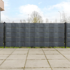 vidaXL 10 db antracitszürke polyrattan erkélyparaván 255 x 19 cm kerti bútor