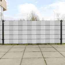 vidaXL 10 db fehér polyrattan erkélyparaván 255 x 19 cm kerti bútor