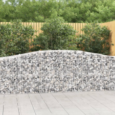 vidaXL 10 db íves horganyzott vas gabion kosár 400x50x80/100 cm bútor