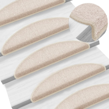 vidaXL 10 db tópszínű lépcsőszőnyeg 56x17x3 cm lakástextília