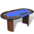 vidaXL 10 személyes pókerasztal kártyaosztó résszel és zseton tálcával kék