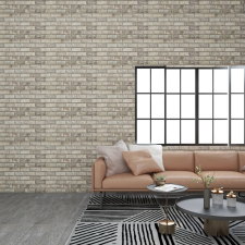 vidaXL 11 db EPS 3D fali panel homokszínű tégla dizájnnal építőanyag
