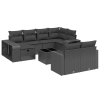 vidaXL 11 részes fekete polyrattan kerti ülőgarnitúra párnákkal (3266245)