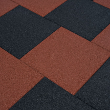 vidaXL 12 darab fekete esésvédő, ütéscsillapító gumilap 50 x 50 x 3 cm építőanyag