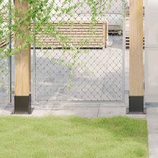 vidaXL 12 db antracit porszórt acél oszlopalapok négyzet alakú kerti bútor