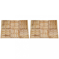 vidaXL 12 db barna fa padlólap 50 x 50 cm építőanyag