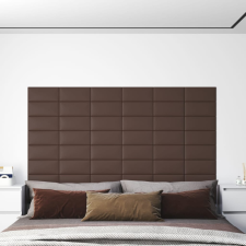 vidaXL 12 db barna műbőr fali panel 30 x 15 cm 0,54 m² dekorburkolat