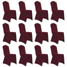vidaXL 12 db burgundi vörös sztreccs székszoknya lakástextília