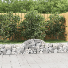 vidaXL 12 db íves horganyzott vas gabion kosár 200x30x40/60 cm kerti tárolás