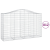 vidaXL 12 db íves horganyzott vas gabion kosár 200x50x120/140 cm (3145671)