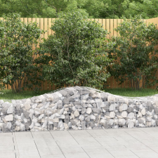 vidaXL 12 db íves horganyzott vas gabion kosár 200x50x40/60 cm kerti tárolás