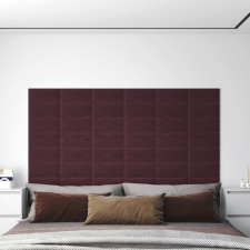 vidaXL 12 db lila szövet fali panel 30 x 15 cm 0,54 m² építőanyag