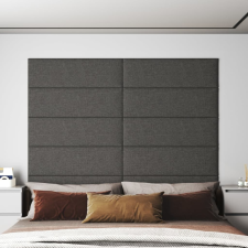 vidaXL 12 db sötétszürke szövet fali panel 90x30 cm 3,24 m² építőanyag