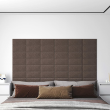 vidaXL 12 db tópszínű szövet fali panel 30 x 15 cm 0,54 m² építőanyag