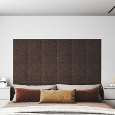 vidaXL 12 db tópszínű szövet fali panel 30 x 30 cm 1,08 m² dekorburkolat