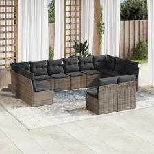 vidaXL 12 részes szürke polyrattan kerti ülőgarnitúra párnákkal kerti bútor