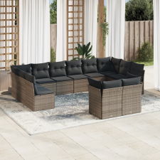 vidaXL 12 részes szürke polyrattan kerti ülőgarnitúra párnákkal kerti bútor