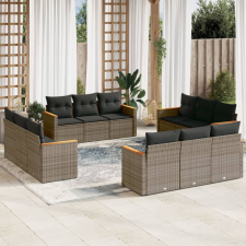 vidaXL 12 részes szürke polyrattan kerti ülőgarnitúra párnákkal kerti bútor