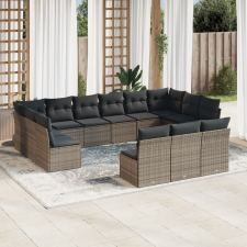 vidaXL 13 részes szürke polyrattan kerti ülőgarnitúra párnákkal kerti bútor