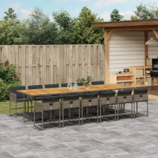 vidaXL 13 részes szürke polyrattan kerti ülőgarnitúra párnákkal kerti bútor