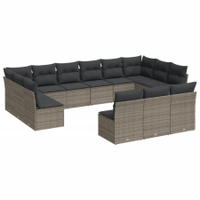 vidaXL 13 részes szürke polyrattan kerti ülőgarnitúra párnákkal (3218390) kerti bútor